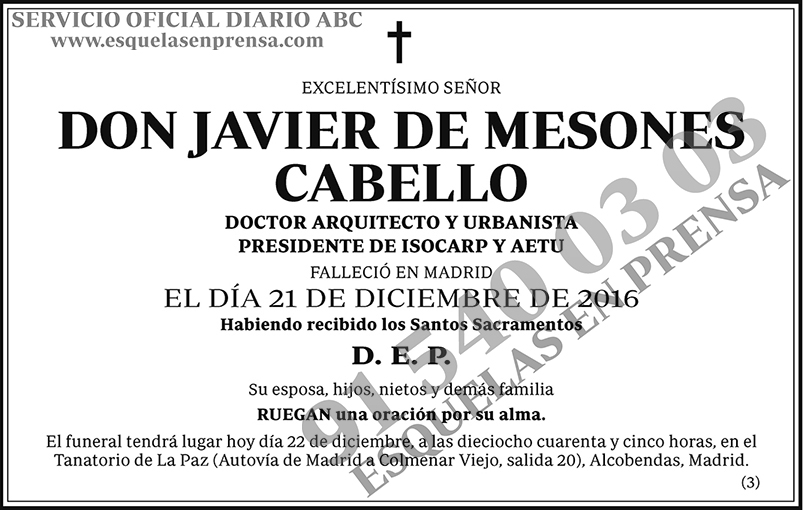 Javier de Mesones Cabello